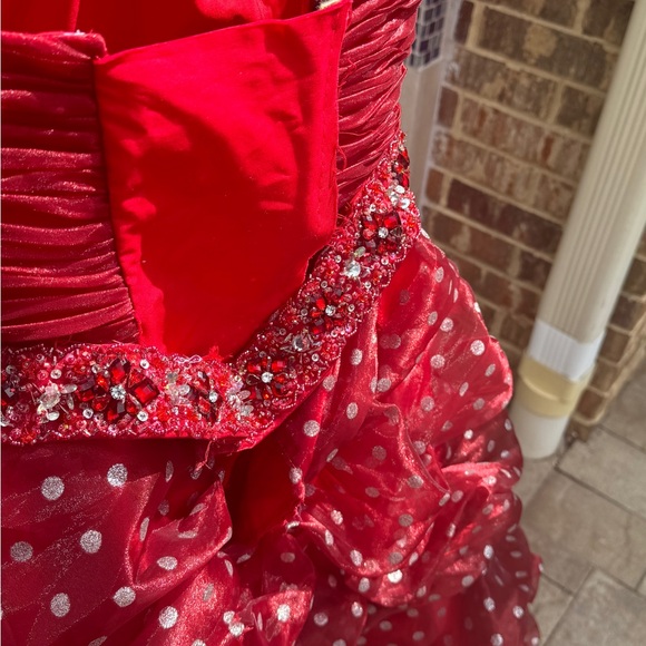 Flamenco or Queen of Hearts layered dress w tulle skirt - Picture 4 of 7